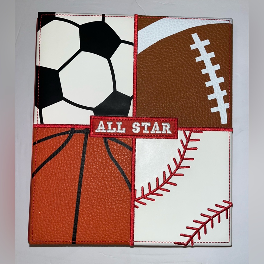 All Star Sports themed Photo Album NWOT